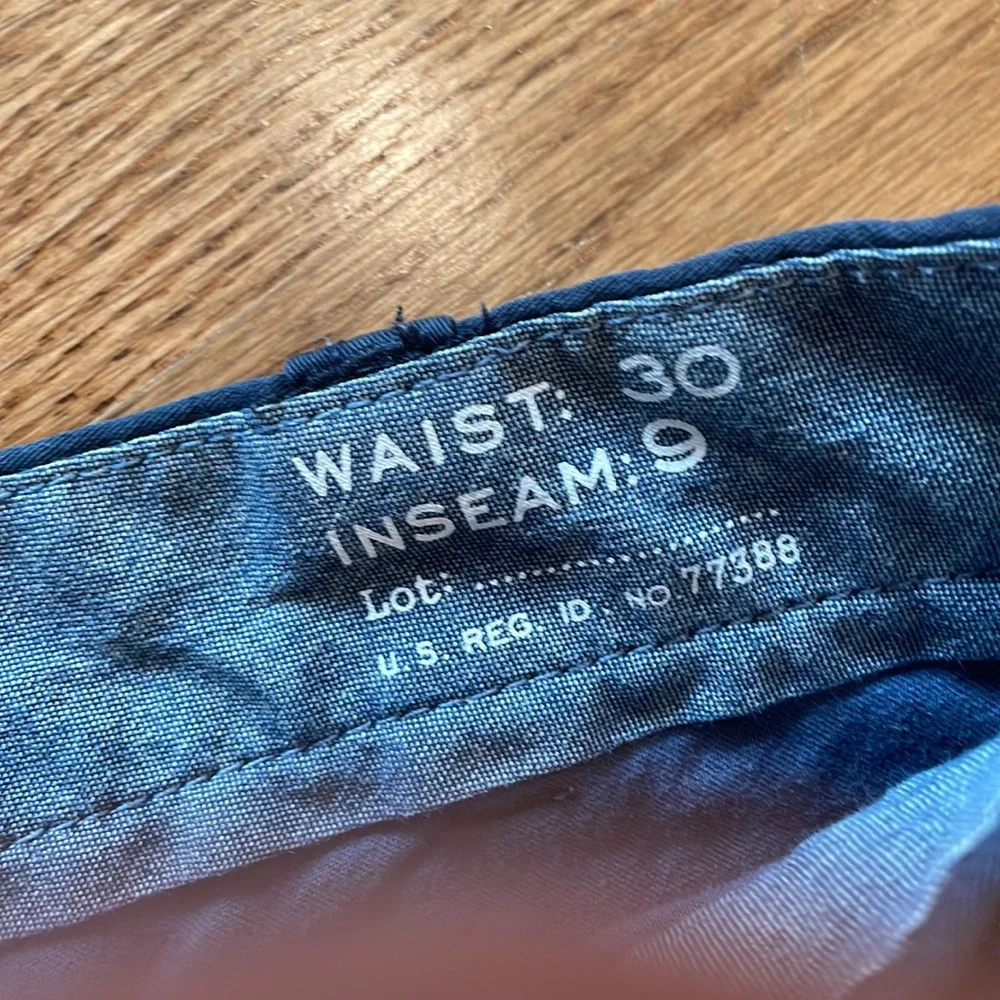 J. Crew Navy Men’s Shorts. Waist 30. Inseam 9